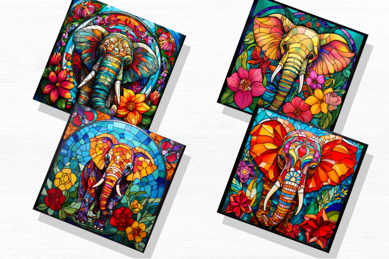 stained-glass-christmas-flowers-elephant-backgrounds-bundle