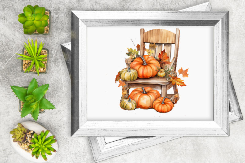 autumn-chairs-watercolor-pumpkins-backgrounds-bundle