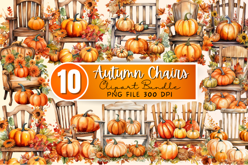 autumn-chairs-watercolor-pumpkins-backgrounds-bundle