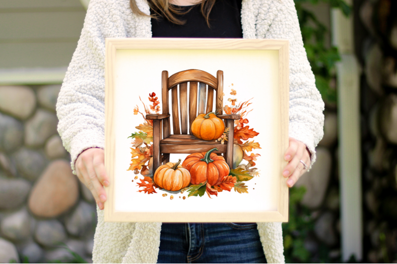 autumn-chairs-watercolor-pumpkins-backgrounds-bundle