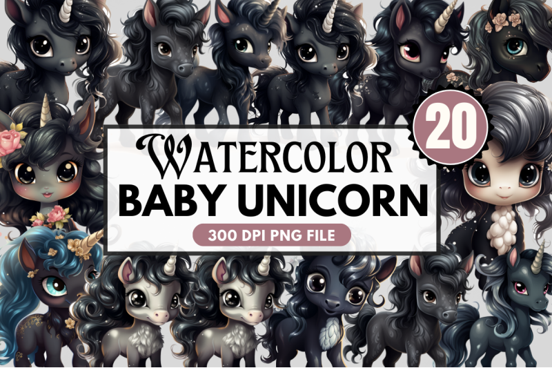 cute-black-unicorn-clipart