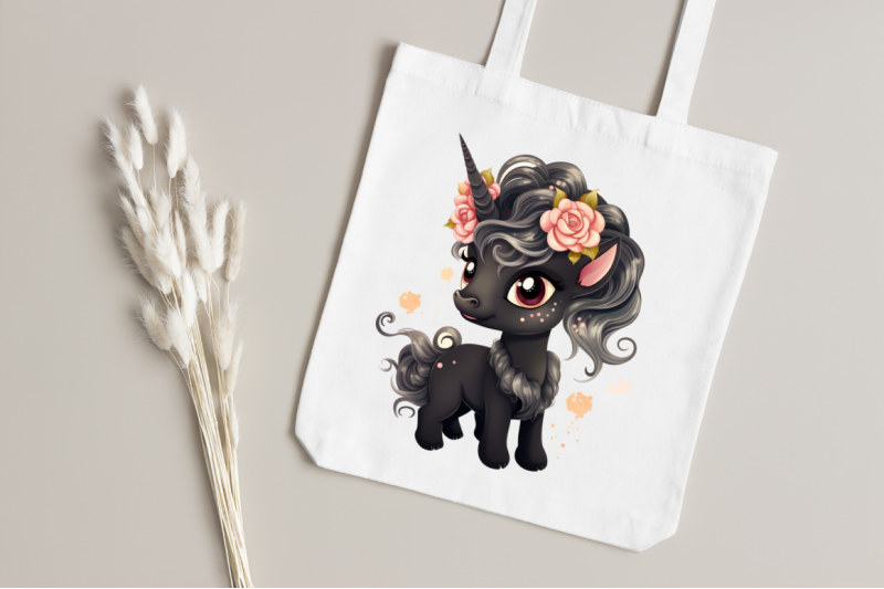 cute-black-unicorn-clipart