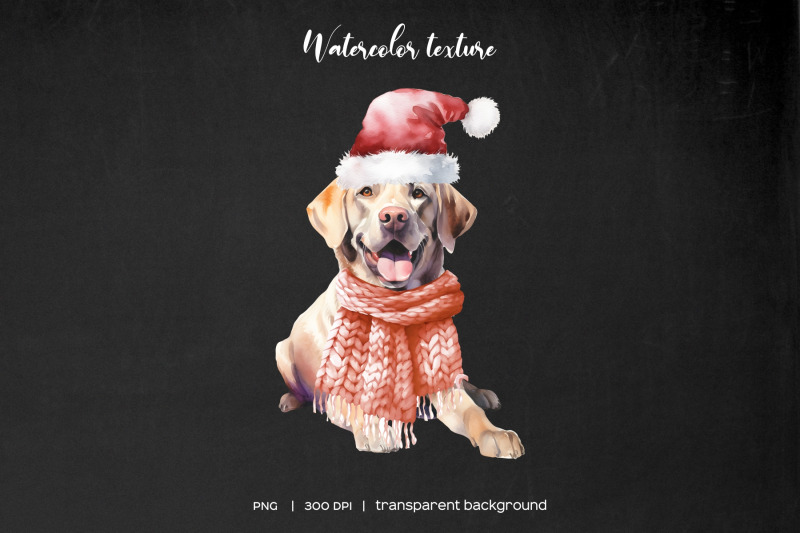 watercolor-christmas-labrador-retriever-clipart-xmas-labrador