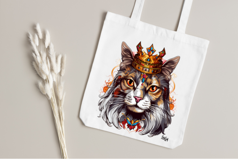 king-cat-sublimation-clipart