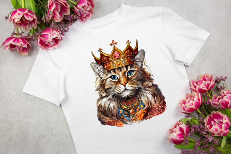 king-cat-sublimation-clipart