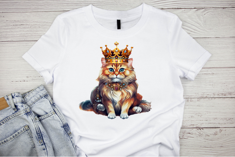 king-cat-sublimation-clipart