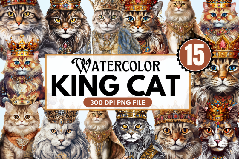 king-cat-sublimation-clipart