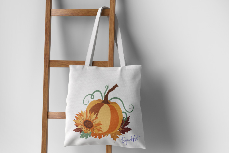 autumn-pumpkins-sunflowers-clipart