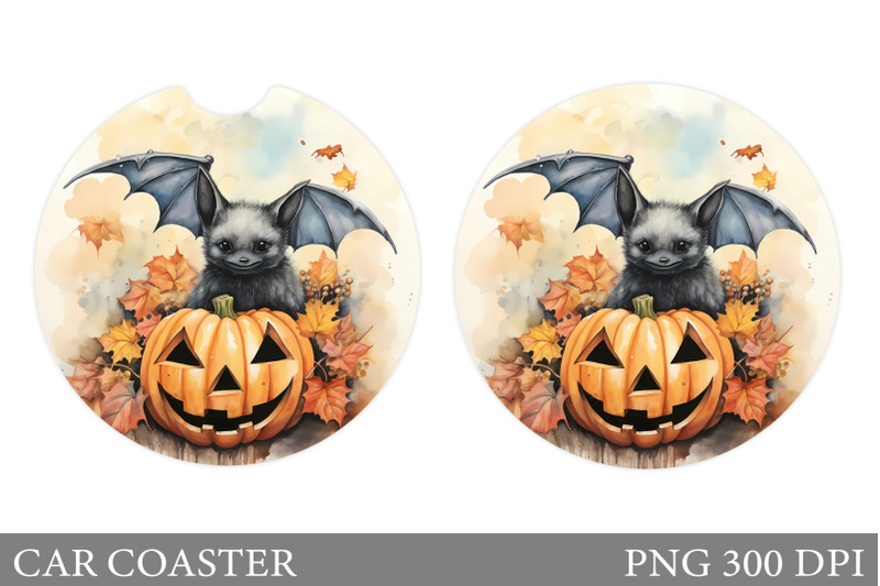 bat-pumpkin-car-coaster-halloween-car-coaster-design