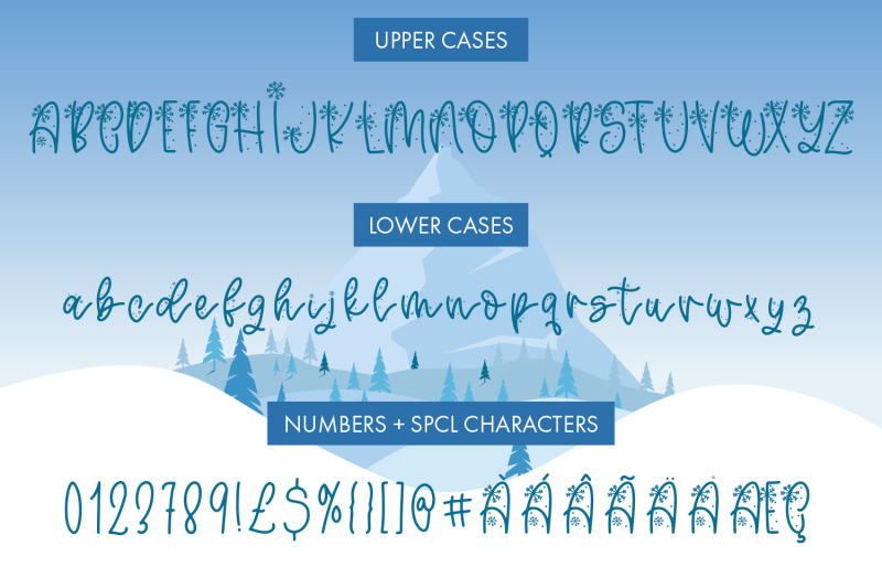 north-pole-a-snowflake-font