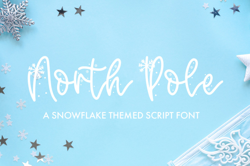 north-pole-a-snowflake-font