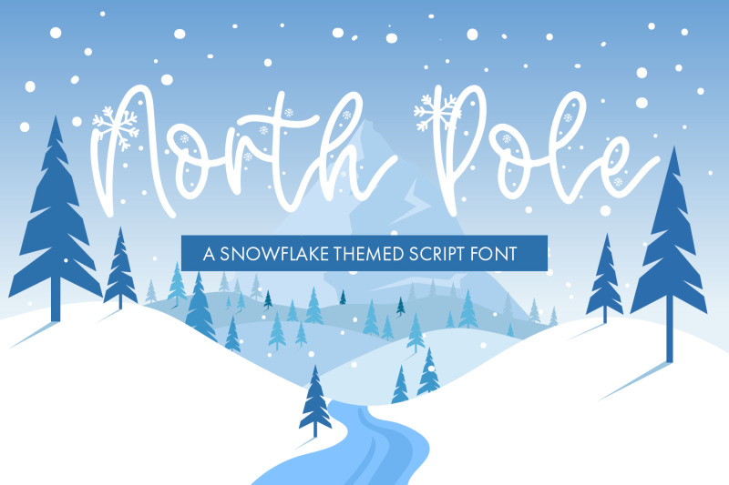 north-pole-a-snowflake-font