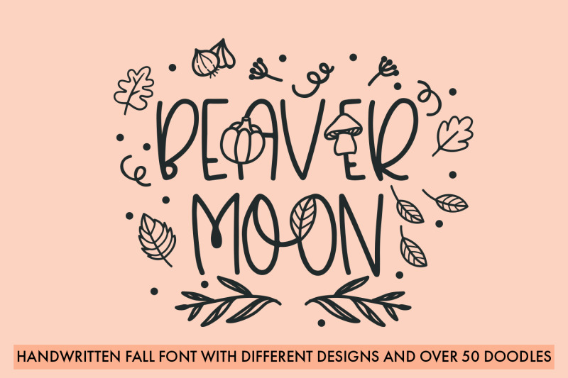 beaver-moon-fall-themed-font-with-extra-doodles