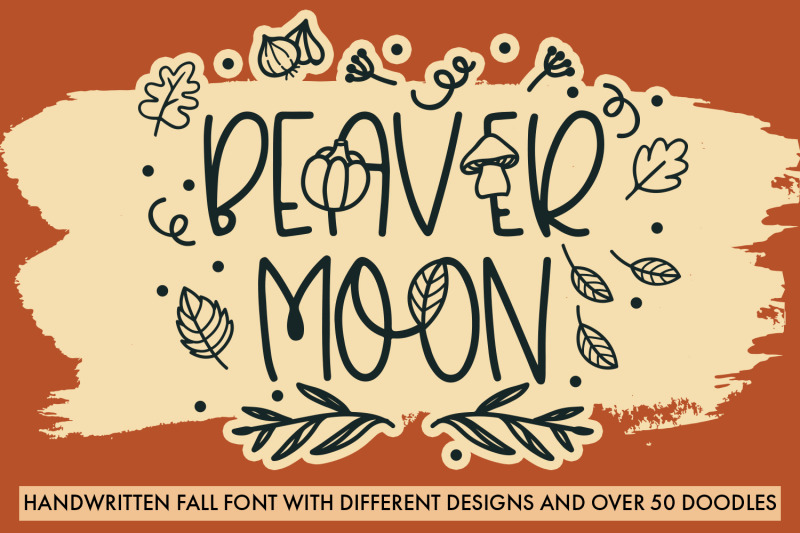 beaver-moon-fall-themed-font-with-extra-doodles