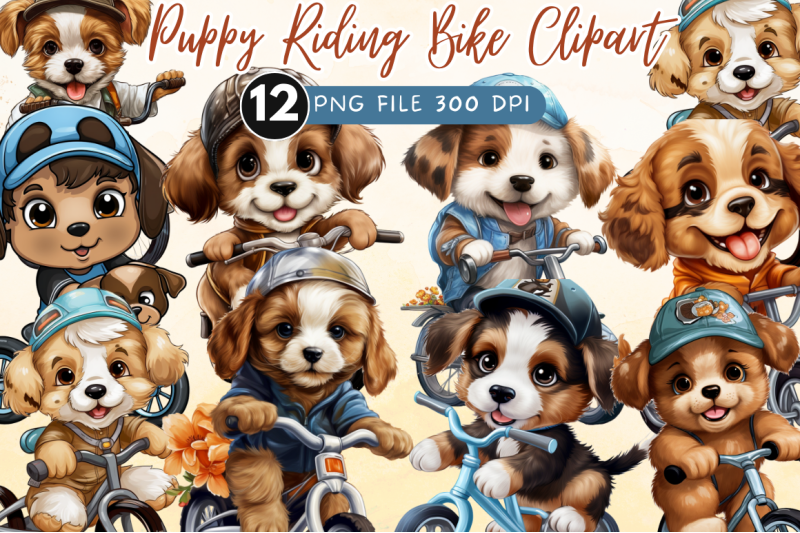 puppy-riding-bike-sublimation-clipart