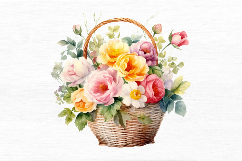 flowers-basket-watercolor