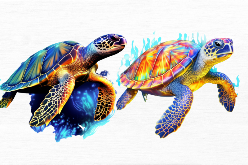 glowing-turtle-sublimation-clipart