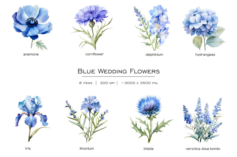 watercolor-blue-wedding-flowers-clipart-pastel-blue-flower-clip-art