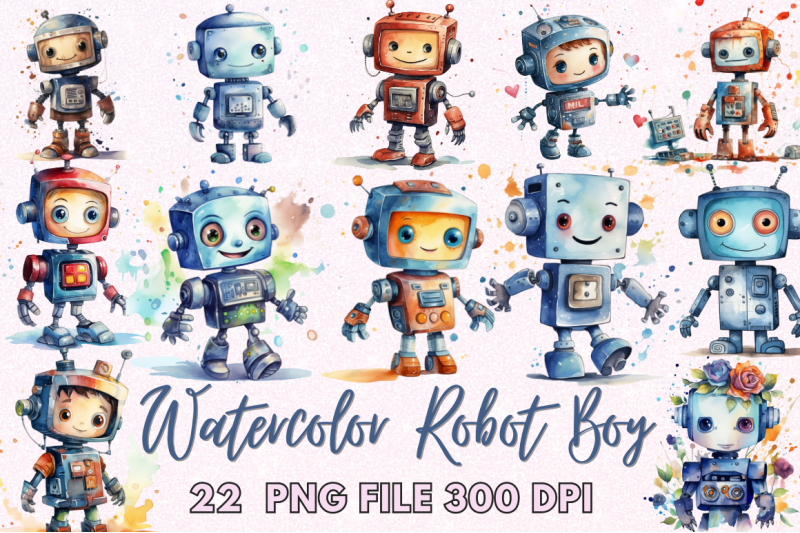 robot-boy-watercolor-sublimation-clipart