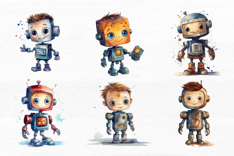 robot-boy-watercolor-sublimation-clipart