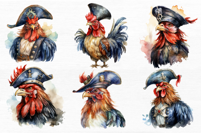 rooster-pirate-watercolor-sublimation