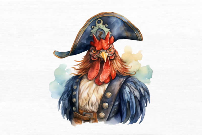 rooster-pirate-watercolor-sublimation