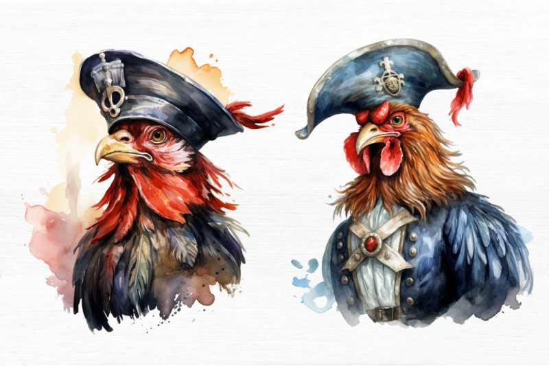 rooster-pirate-watercolor-sublimation