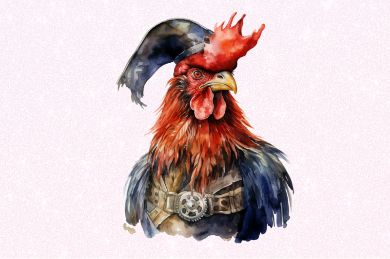 rooster-pirate-watercolor-sublimation