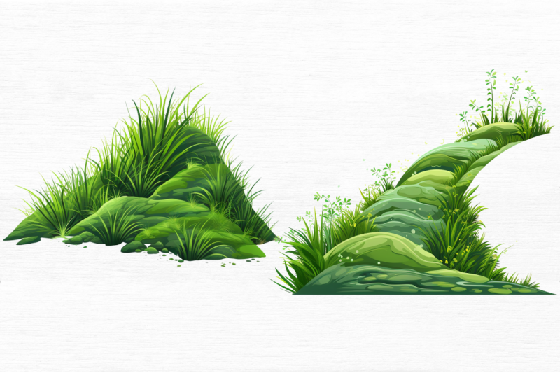 slope-with-grass-sublimation-clipart-bundle