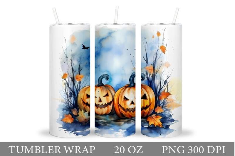 scary-pumpkins-tumbler-design-halloween-watercolor-tumbler