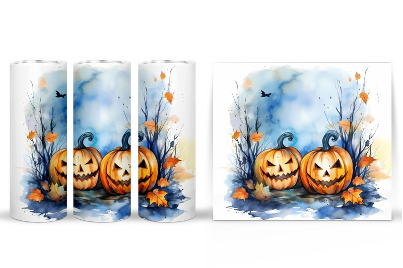 scary-pumpkins-tumbler-design-halloween-watercolor-tumbler
