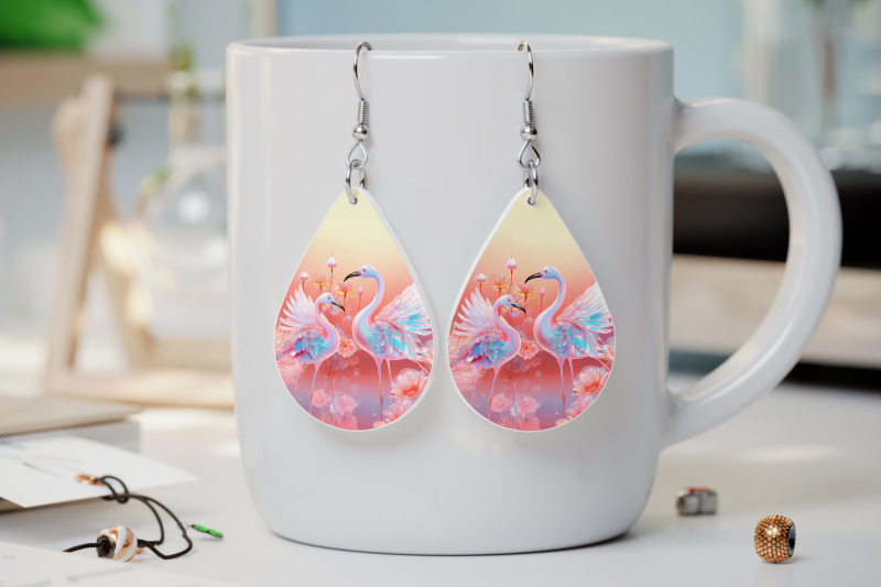 flamingo-earrings-sublimation-bird-earring-template