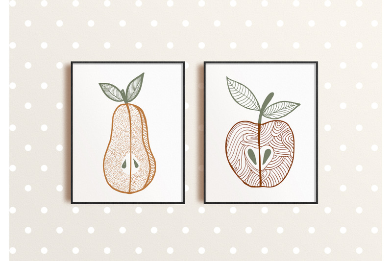 apple-and-pear-printable-fruits-print