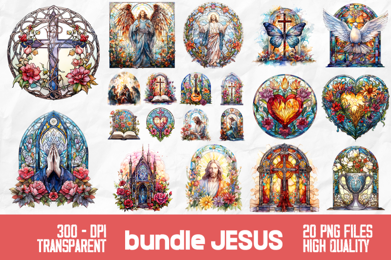 jesus-stained-glass-watercolor-bundle