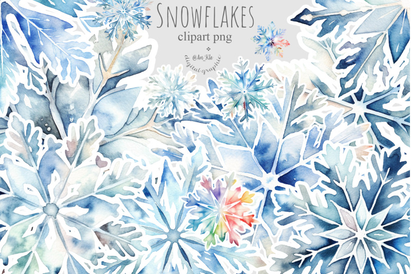 watercolor-snowflakes