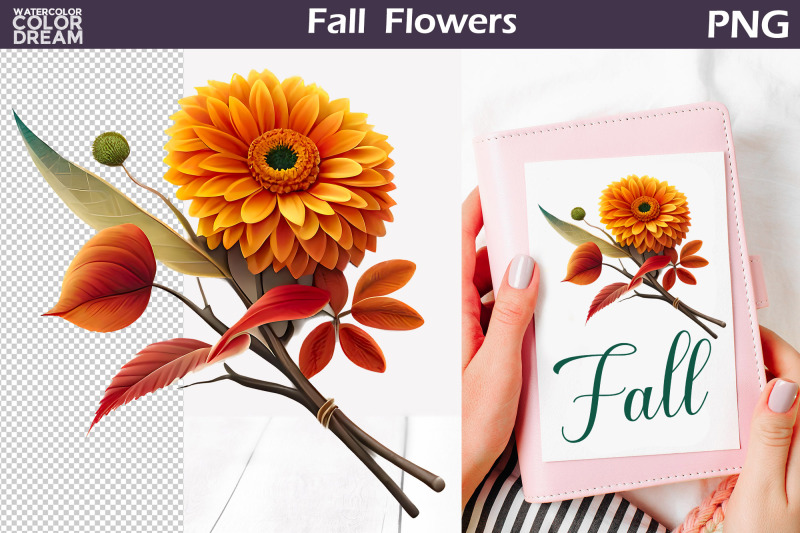 3d-fall-flowers-clipart-fall-flowers-sublimation-design-nbsp