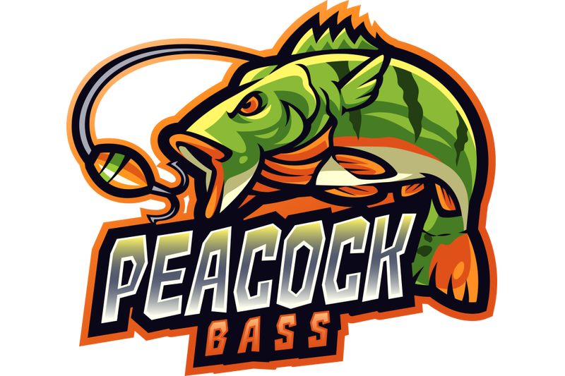 peacock-bass-esport-mascot-logo-design