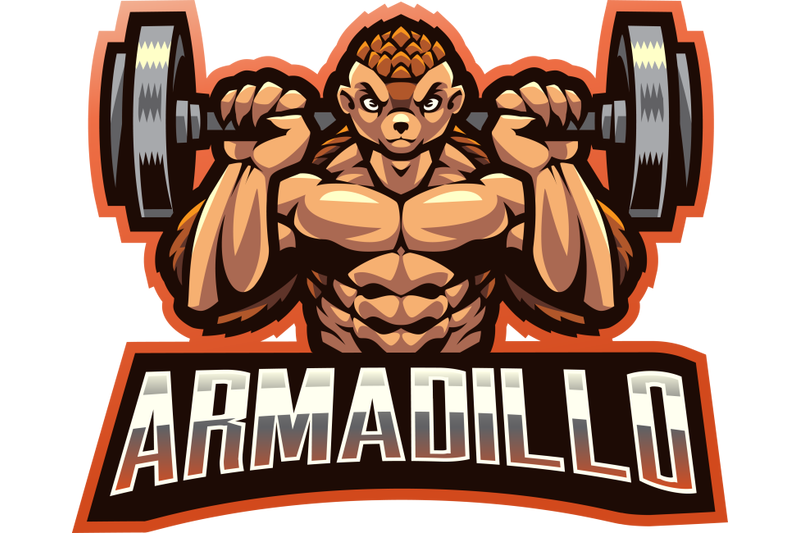 armadillo-esport-mascot-logo-design