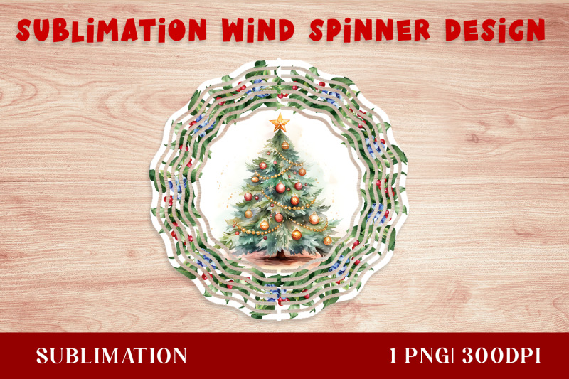 watercolor-christmas-tree-wind-spinner