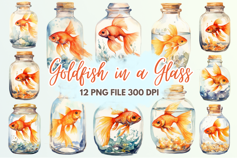 goldfish-in-a-glass-bottle-watercolor