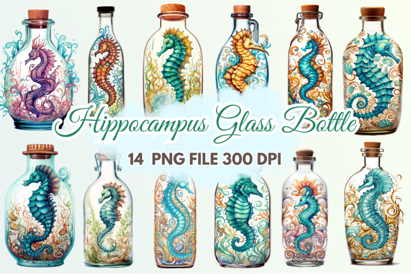 hippocampus-glass-bottle