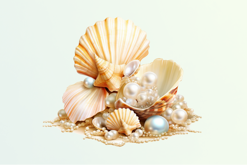 pearl-and-seashells-sublimation-clipart-bundle