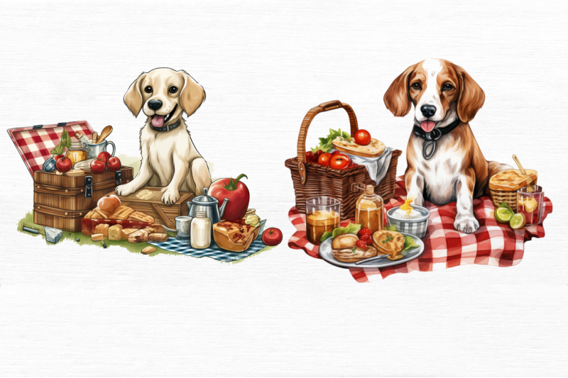 picnic-dog-clipart-bundle