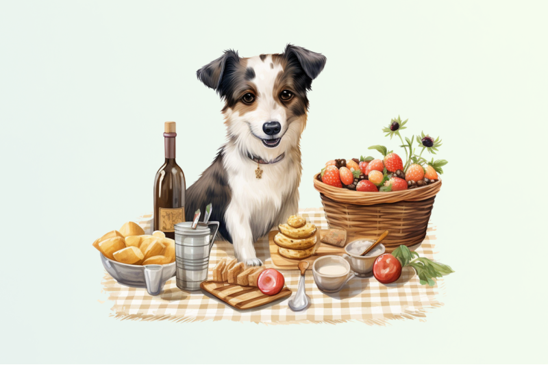 picnic-dog-clipart-bundle