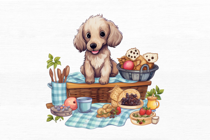 picnic-dog-clipart-bundle