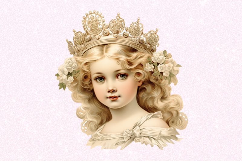 princess-portrait-watercolor-clipart-bundle