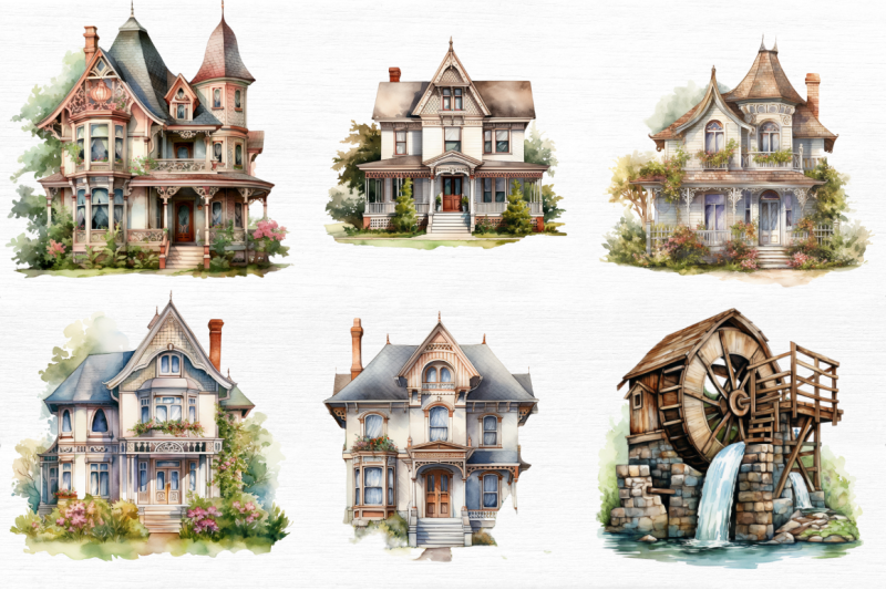 vintage-house-clipart-bundle