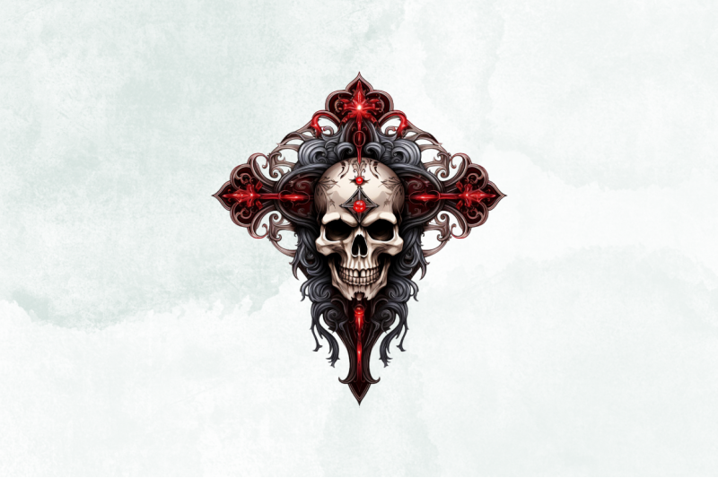 gothic-skull-cross-sublimation-bundle