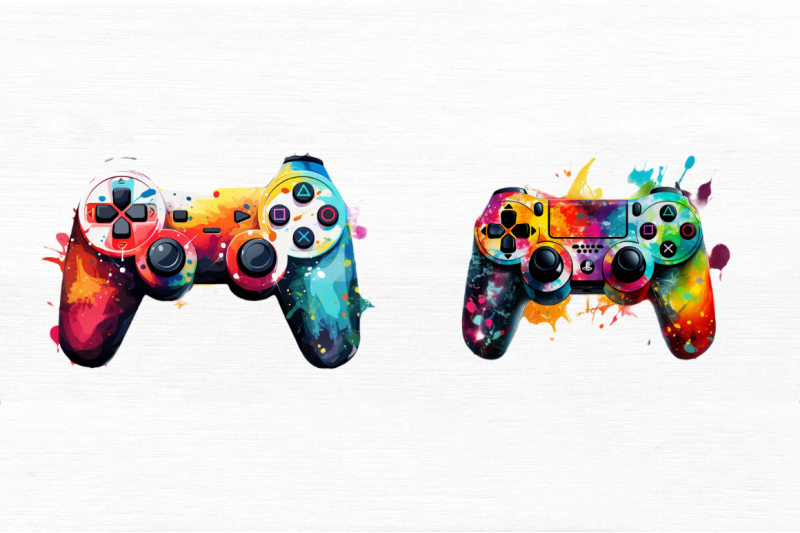 playing-games-controller-clipart-bundle