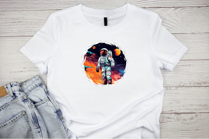 astronaut-and-planet-stickers-bundle